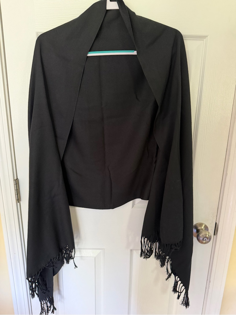Black Fringe Shawl Wrap